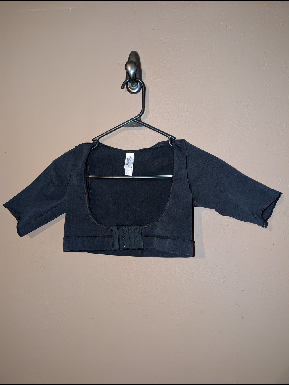 Women's Black Shapewear Shrug with Front Hook Closure